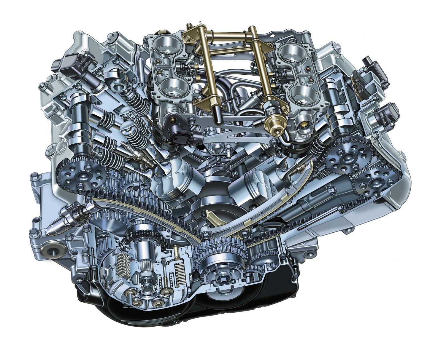  2002 Honda VFR800F Engine
