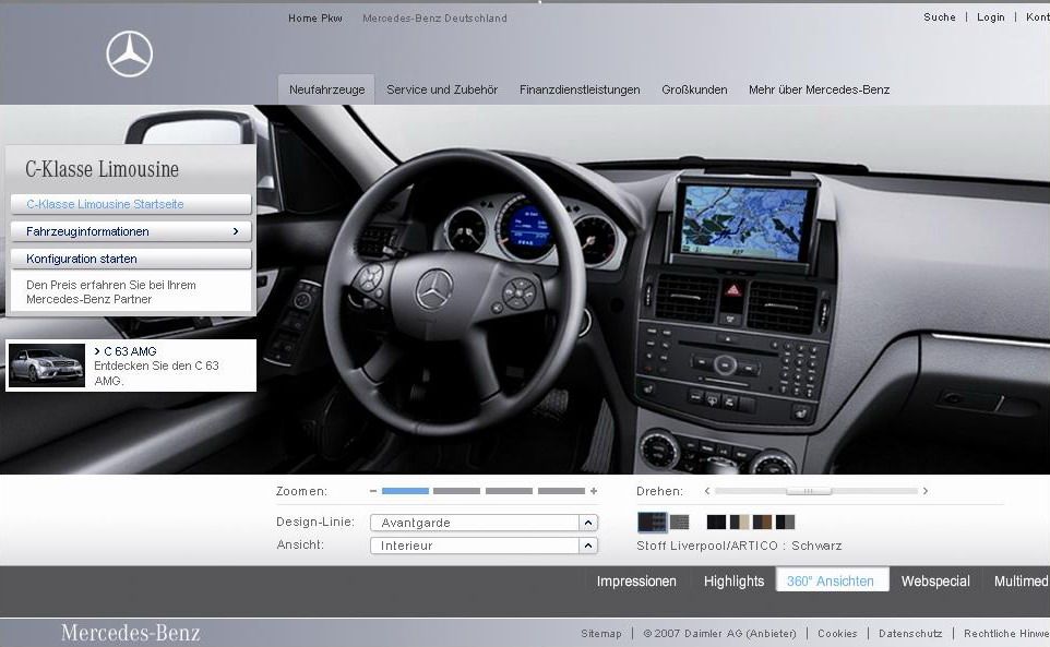 Mercedes presents new website
