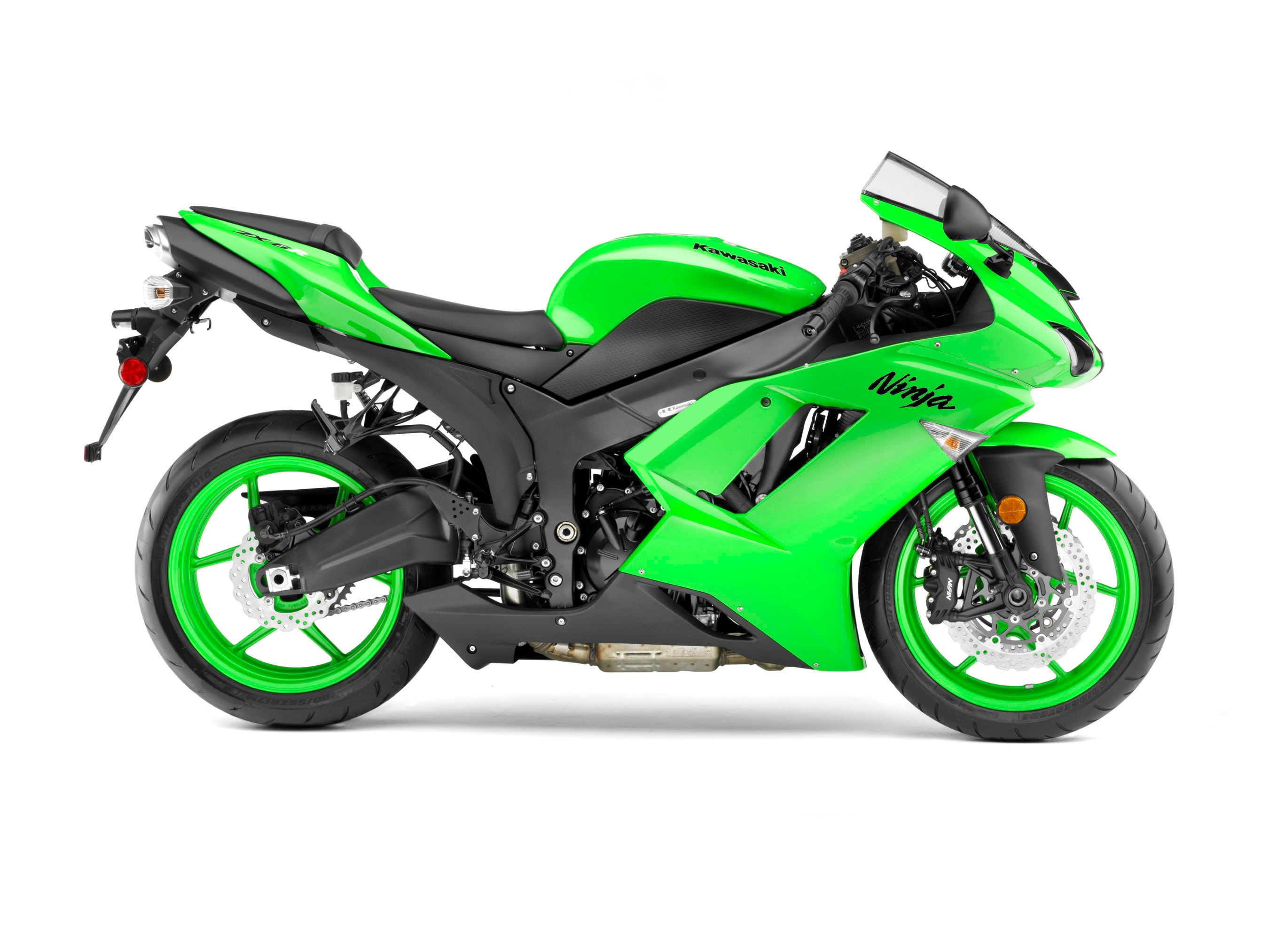 Мотоцикл Кавасаки зеленый