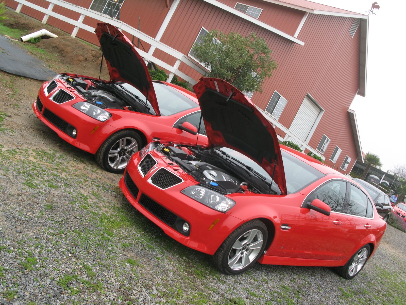 V6 on the left, V8 on the right