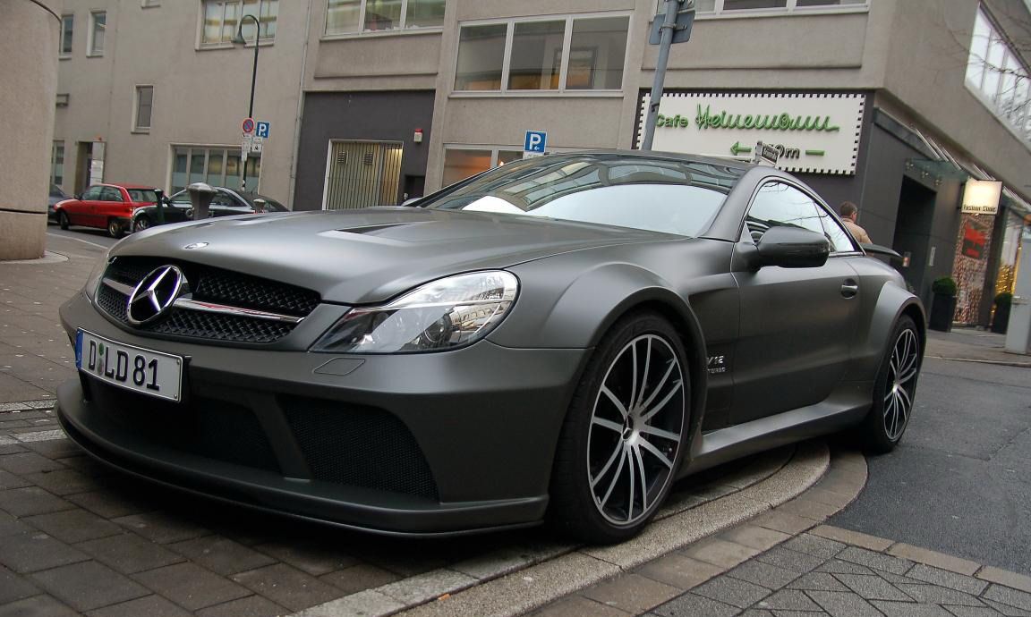 Серый матовый Мерседес sl65 AMG