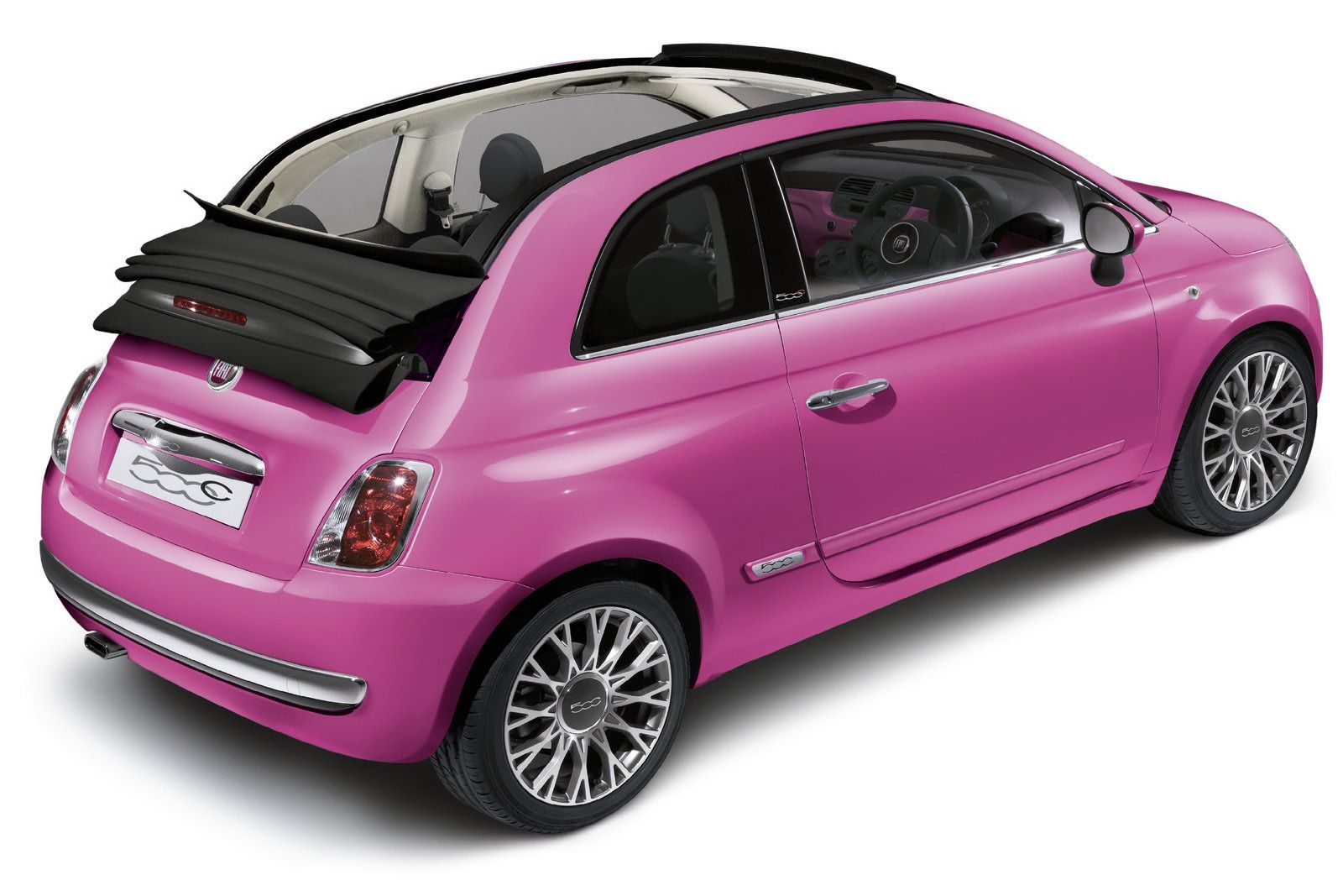 2010 Fiat 500C Pink