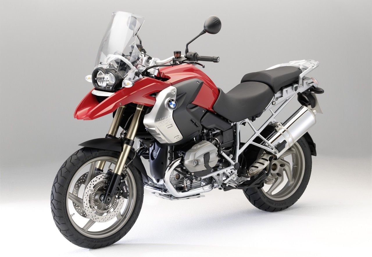 2010 BMW R1200 GS Red on white background
