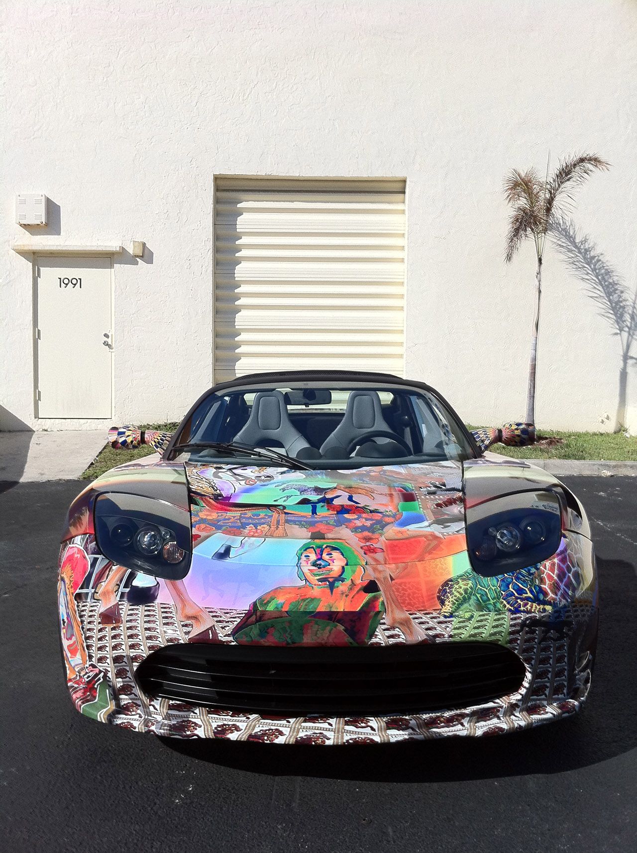 2011 Tesla Roadster Art Car by Laurence Gartel