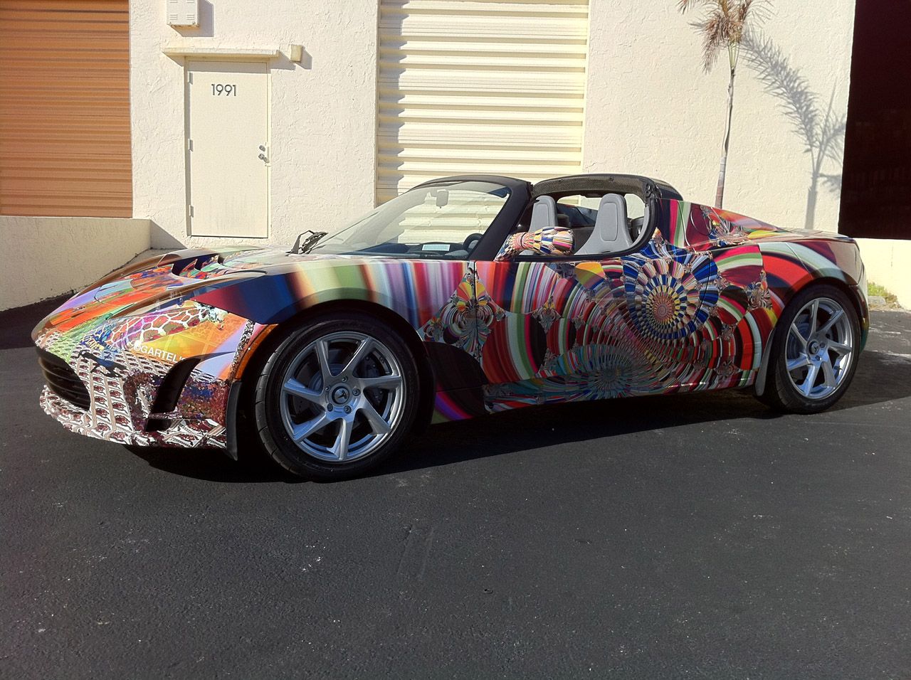 2011 Tesla Roadster Art Car by Laurence Gartel