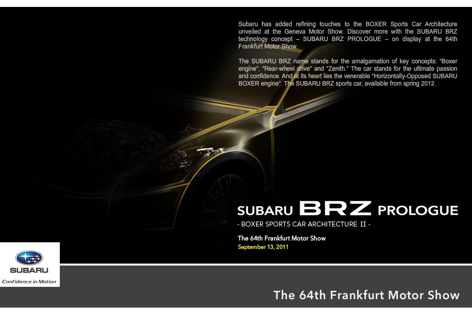 2011 Subaru BRZ Concept
