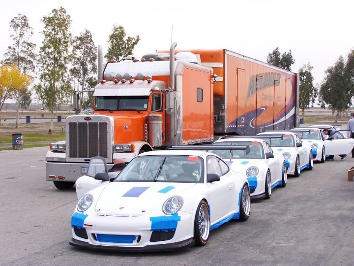  GT3 Cup cars at Buttonwillow Raceway during pre-production testing