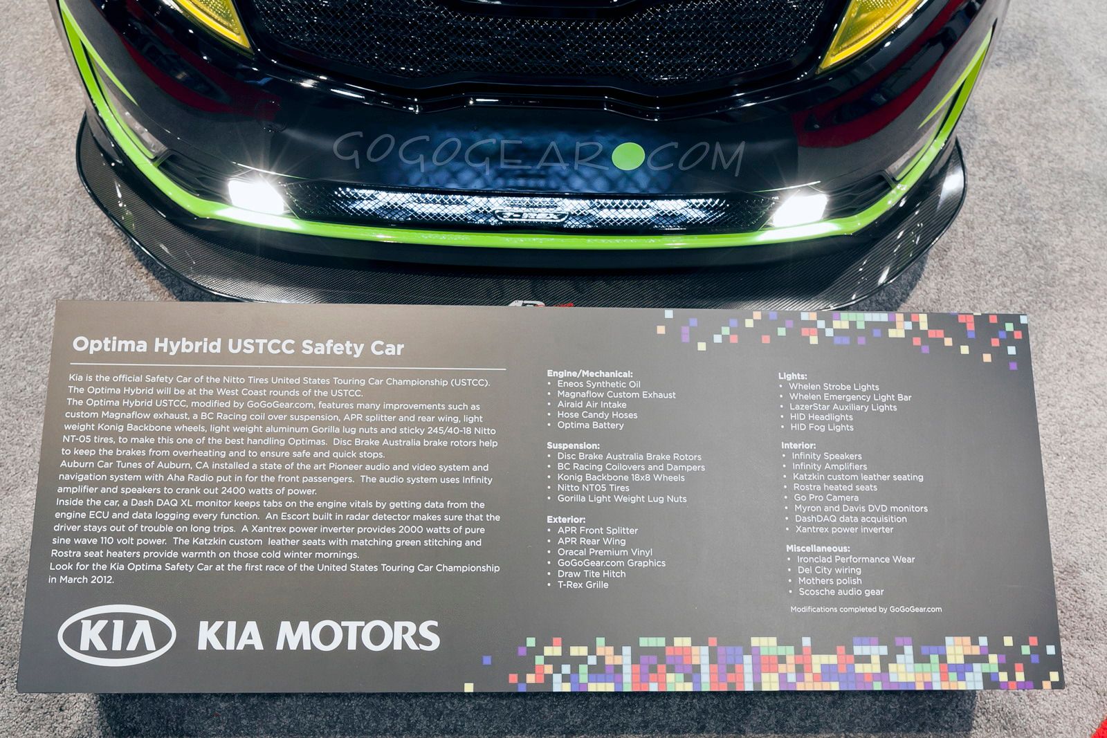 2012 Kia Optima Hybrid USTCC Pace Car
