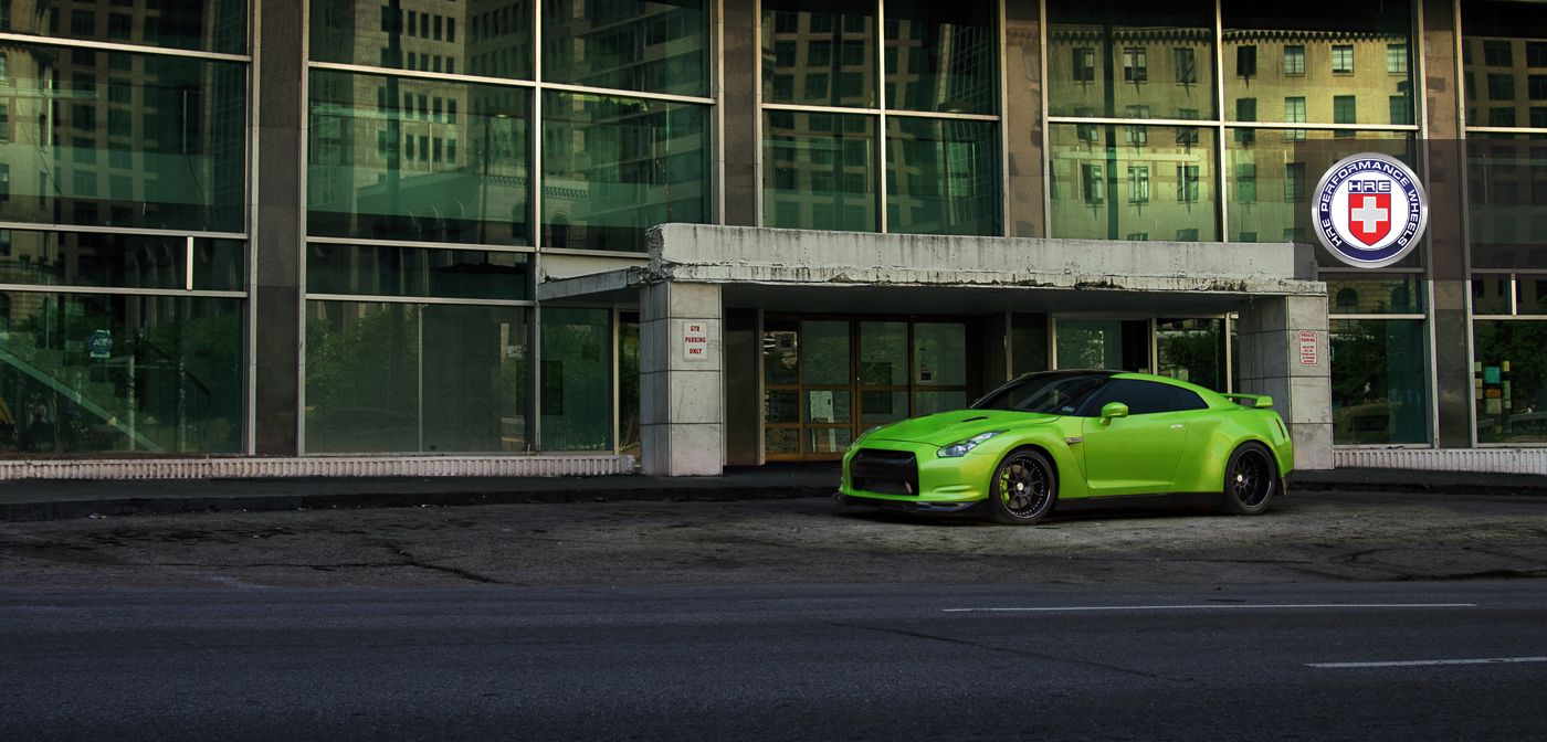  Verde Ithaca Nissan GT-R on HRE wheels