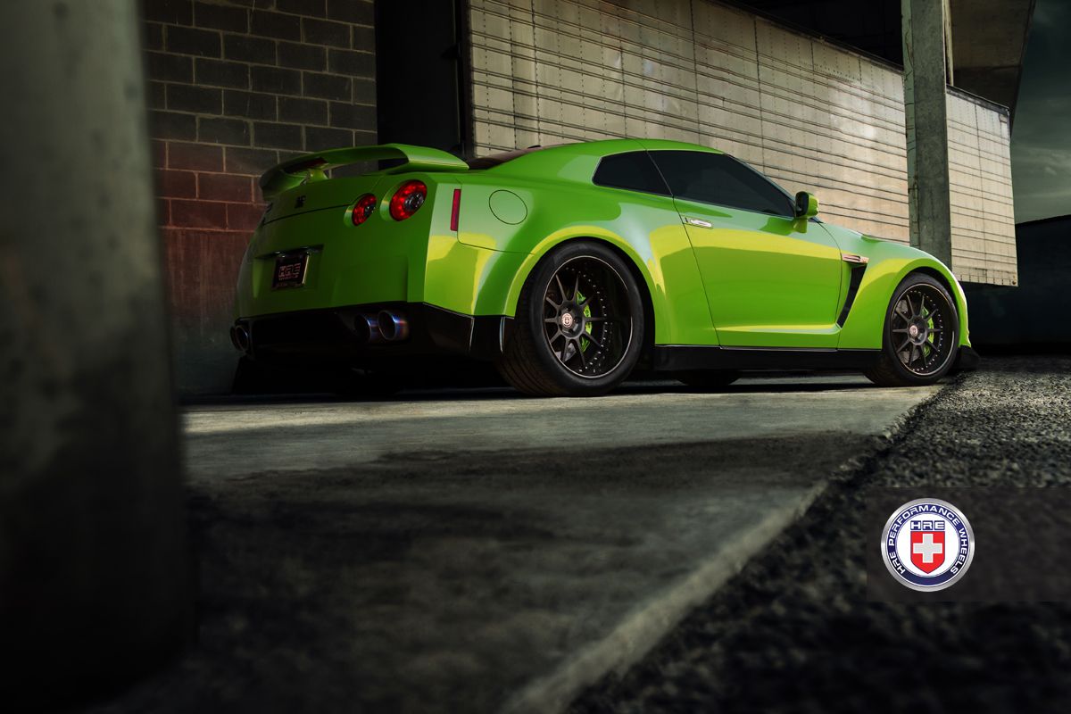  Verde Ithaca Nissan GT-R on HRE wheels