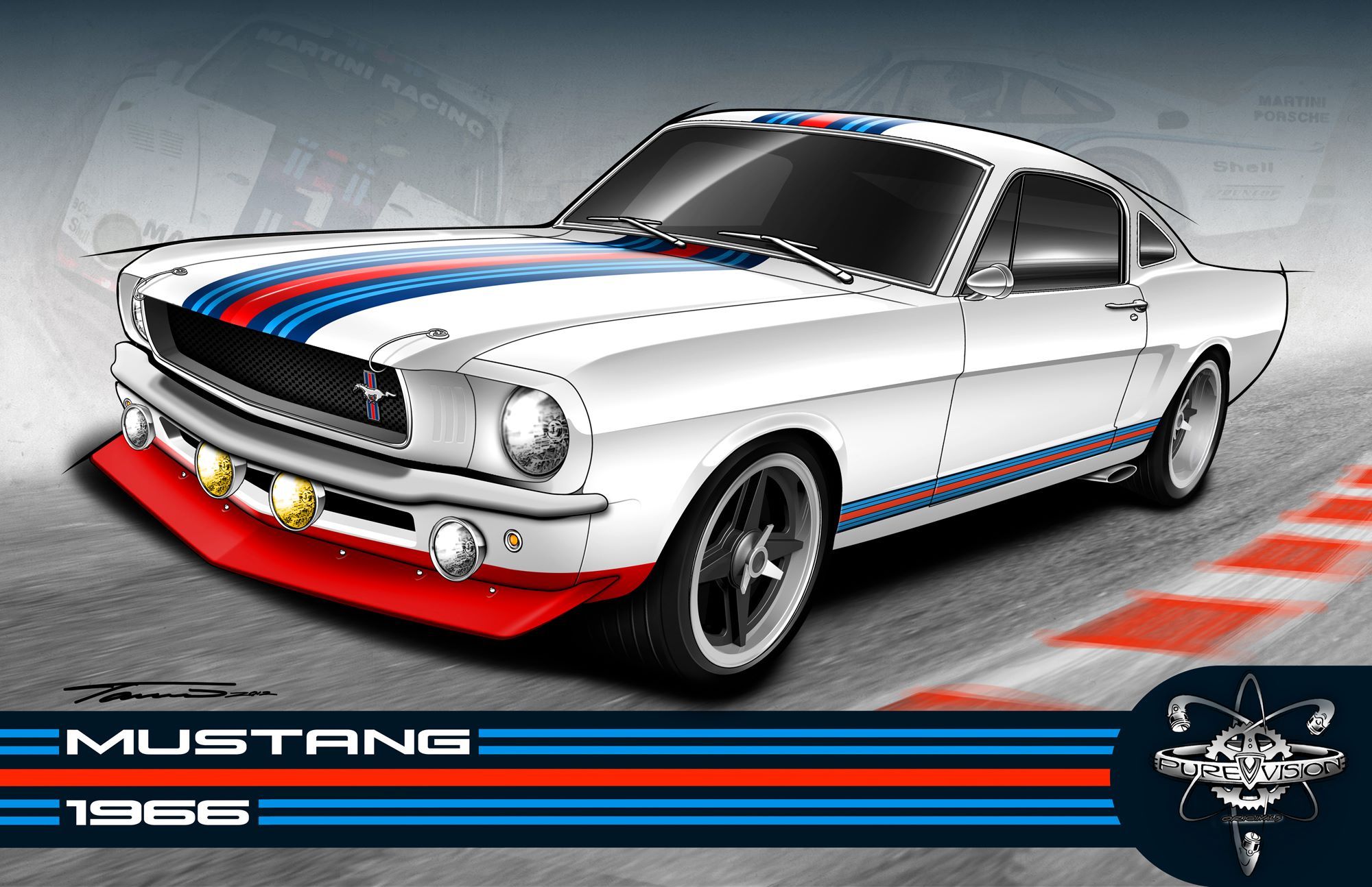 1966 Ford Martini T-5R Mustang by Pure Vision