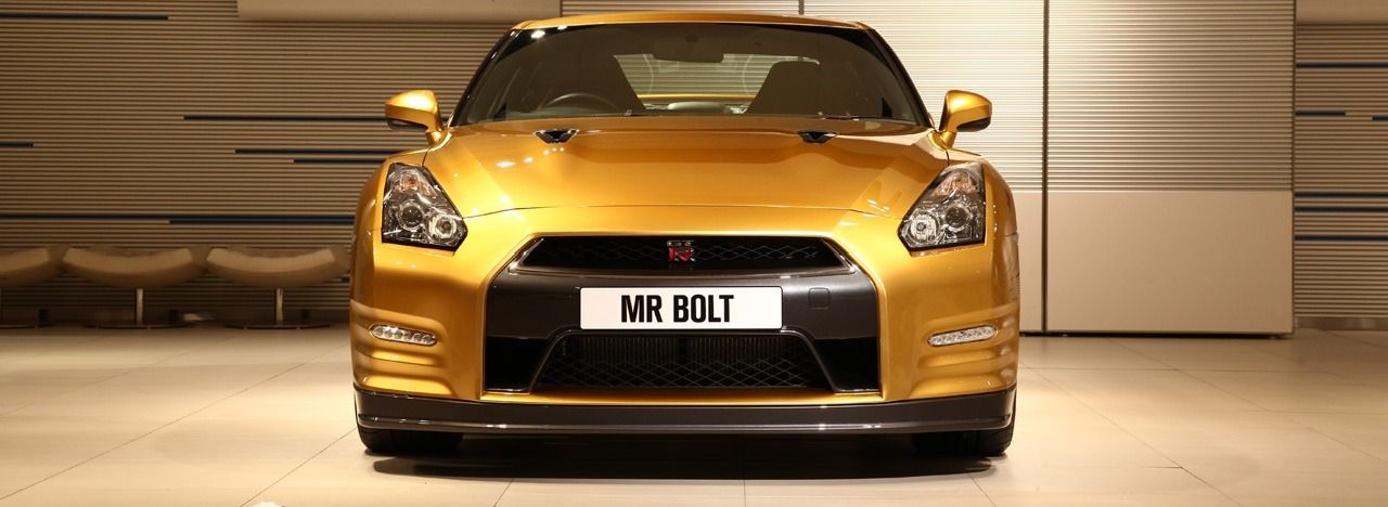2012 Nissan GT-R Gold Usain Bolt