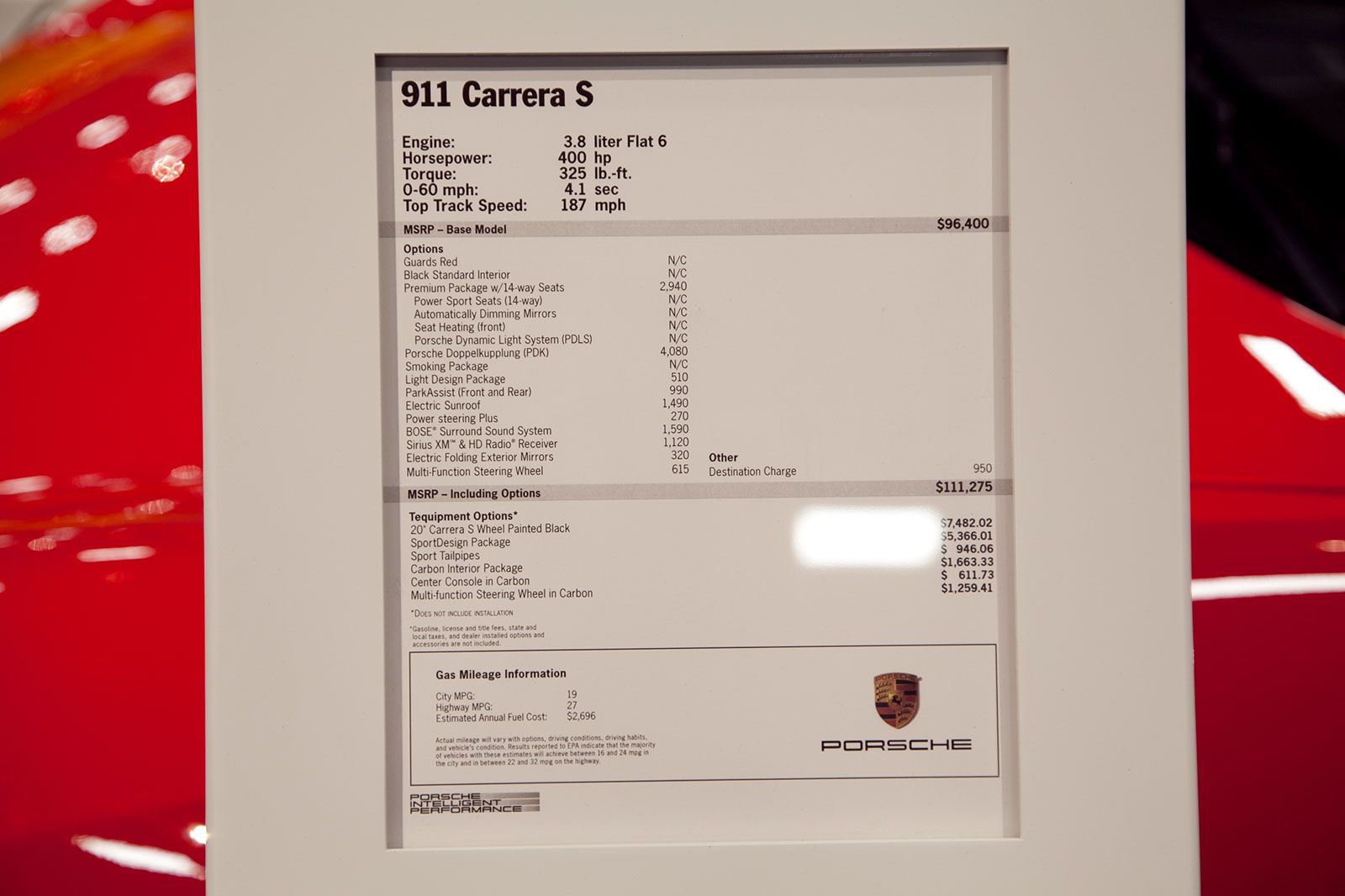 2013 Porsche 911 S - Sport Design Package