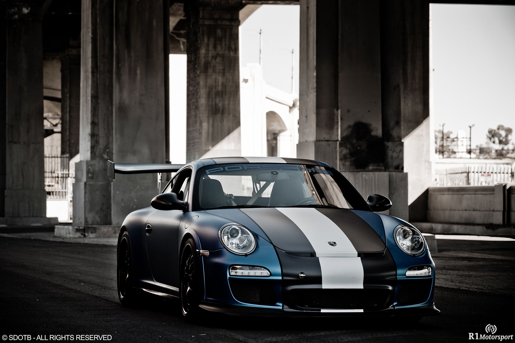 2012 Porsche GT3 RS Satin Blue by Royal Muffler