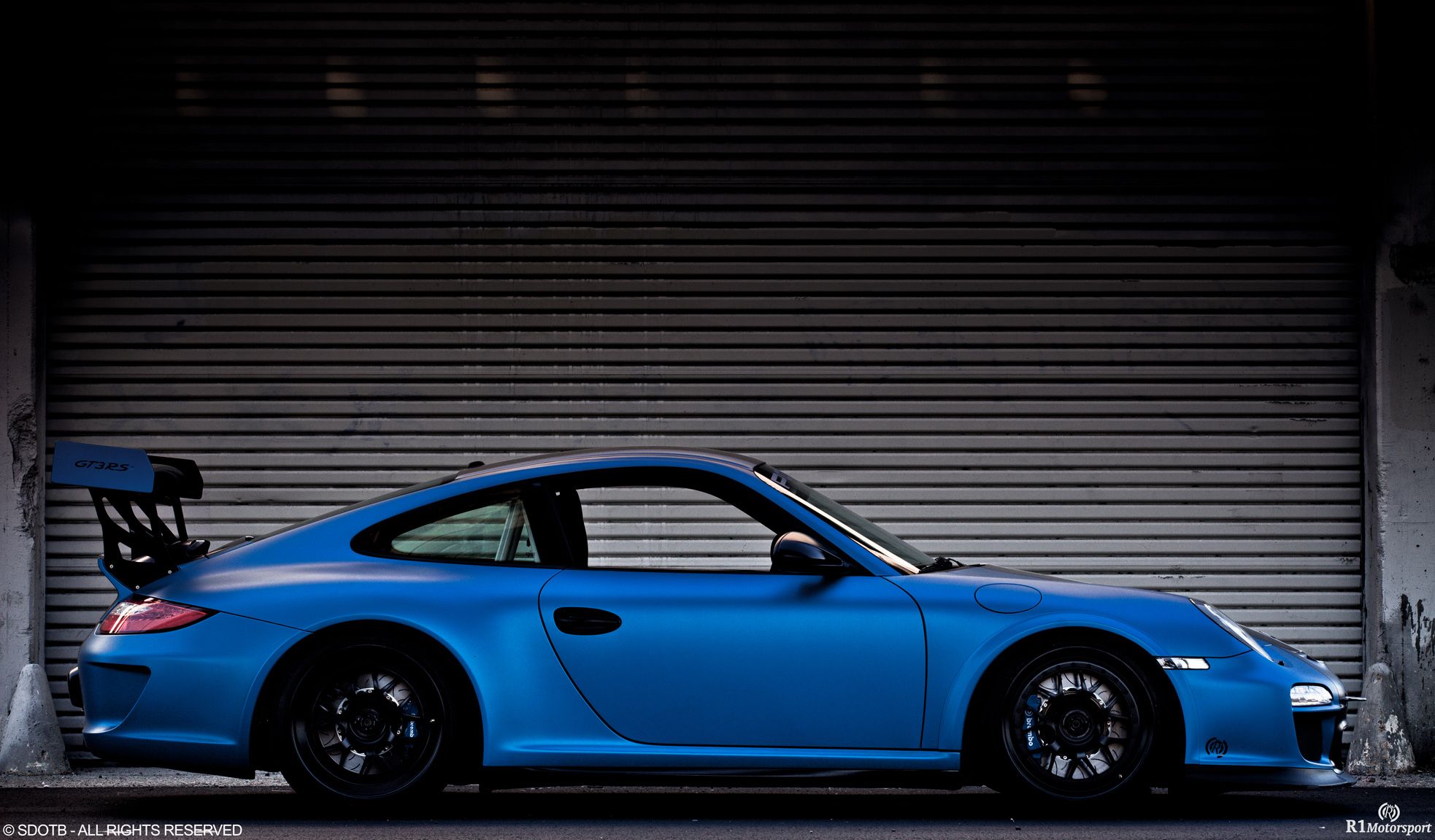 2012 Porsche GT3 RS Satin Blue by Royal Muffler