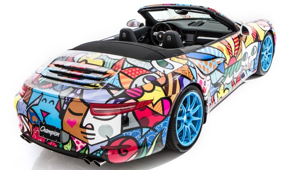 2013 Porsche 911 Cabriolet Art Car by Romero Britto