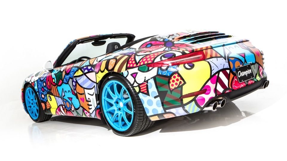 2013 Porsche 911 Cabriolet Art Car by Romero Britto