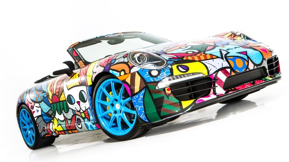 2013 Porsche 911 Cabriolet Art Car by Romero Britto
