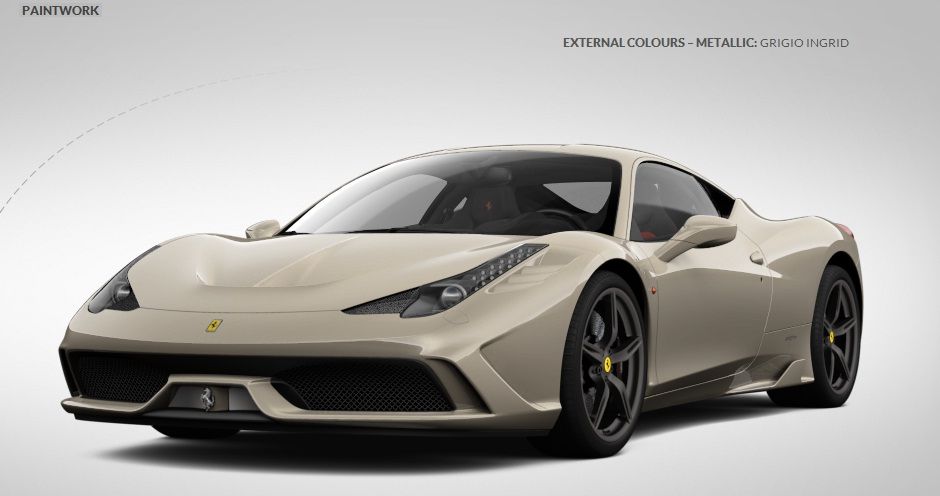 Ferrari 458 Speciale Online Configurator Goes Live