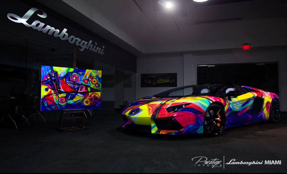 2014 Lamborghini Aventador Roadster Art Car by Duaiv