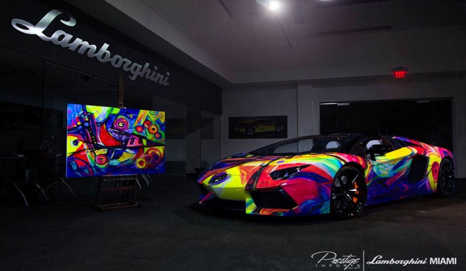 2014 Lamborghini Aventador Roadster Art Car by Duaiv