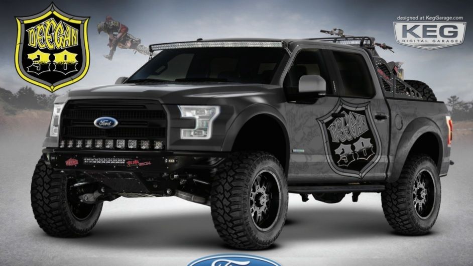  The Ford F-150 will be at SEMA with a tuned 3.5-liter V-6, a jacked-up suspension and loads of other goodies. 