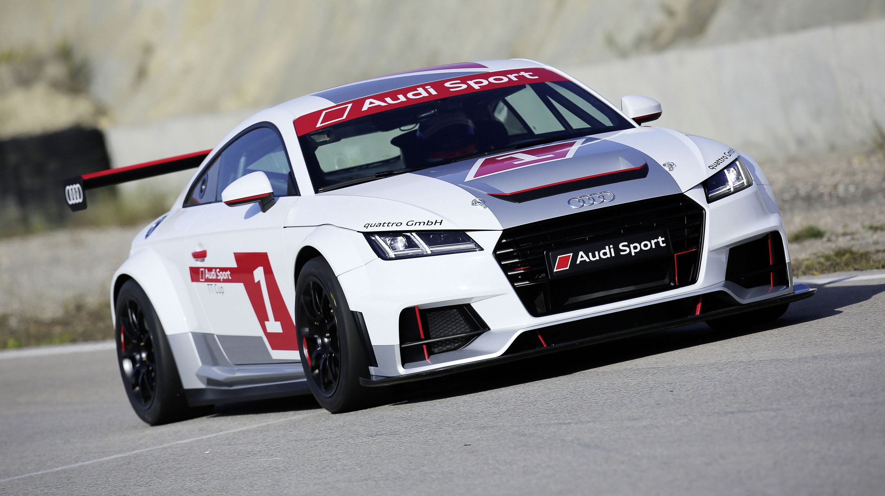  The TT Coupe is heading into one-make racing with the new Audi Sport TT Cup race car. 