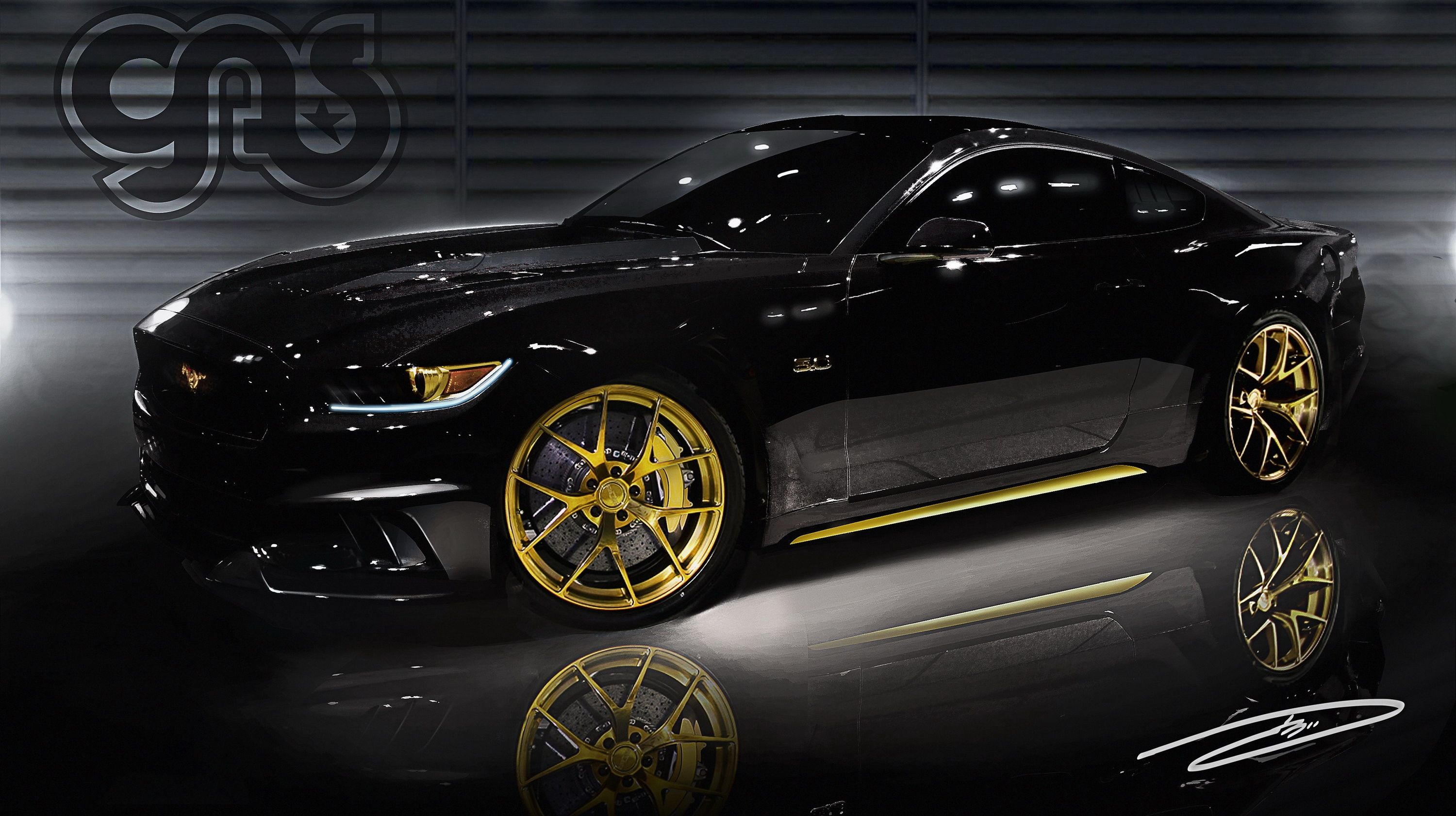  This black and gold Mustang is much more than a fancy-looking show car; it packs some serious heat under its hood. 