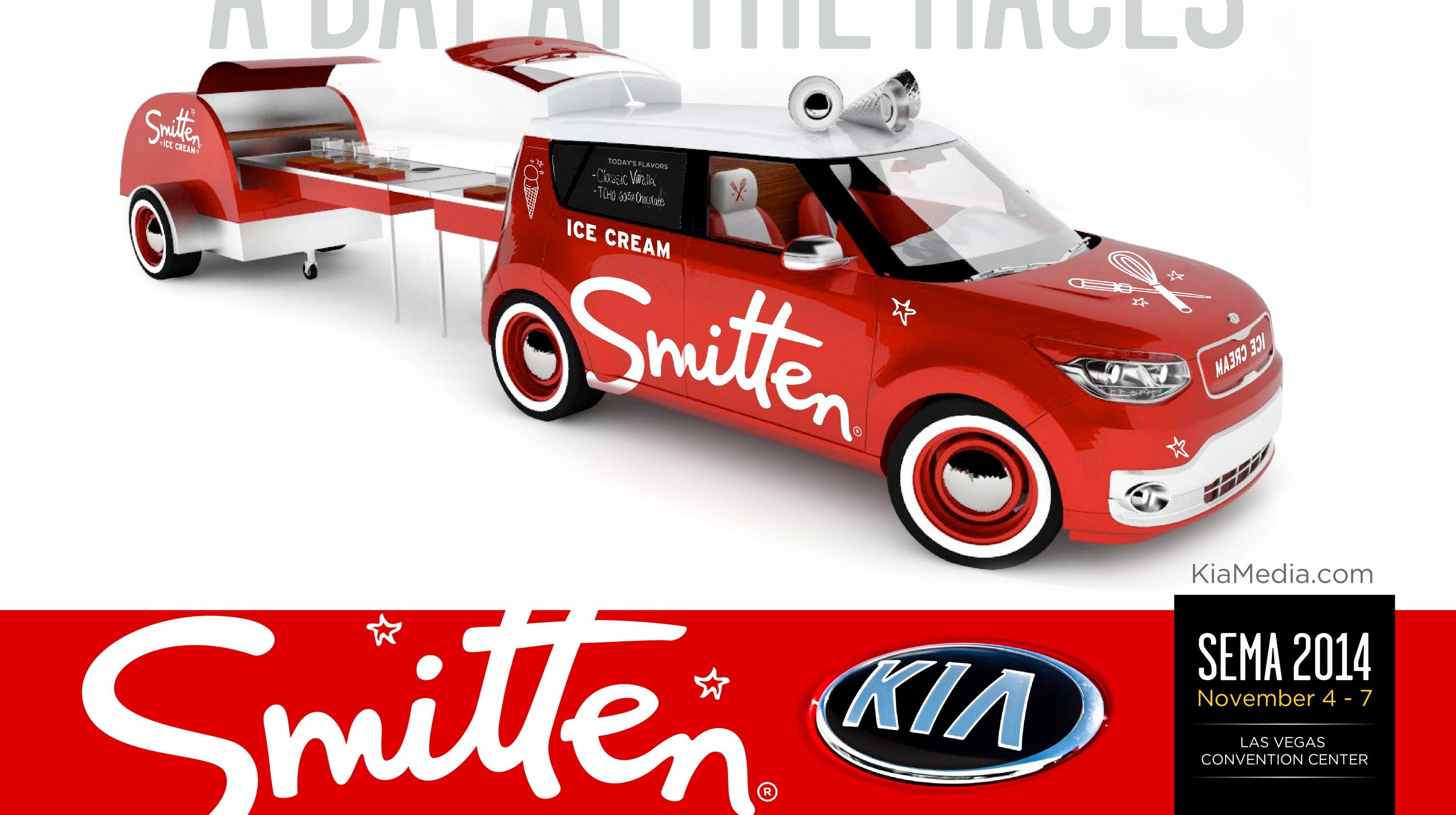  Any one for eco-friendly ice cream? Kia's got you covered with the Smitten Soul EV. 