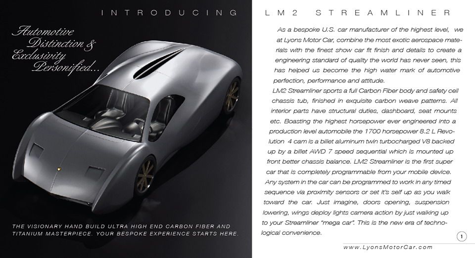 2016 Lyons Motor Car LM2 Streamliner 