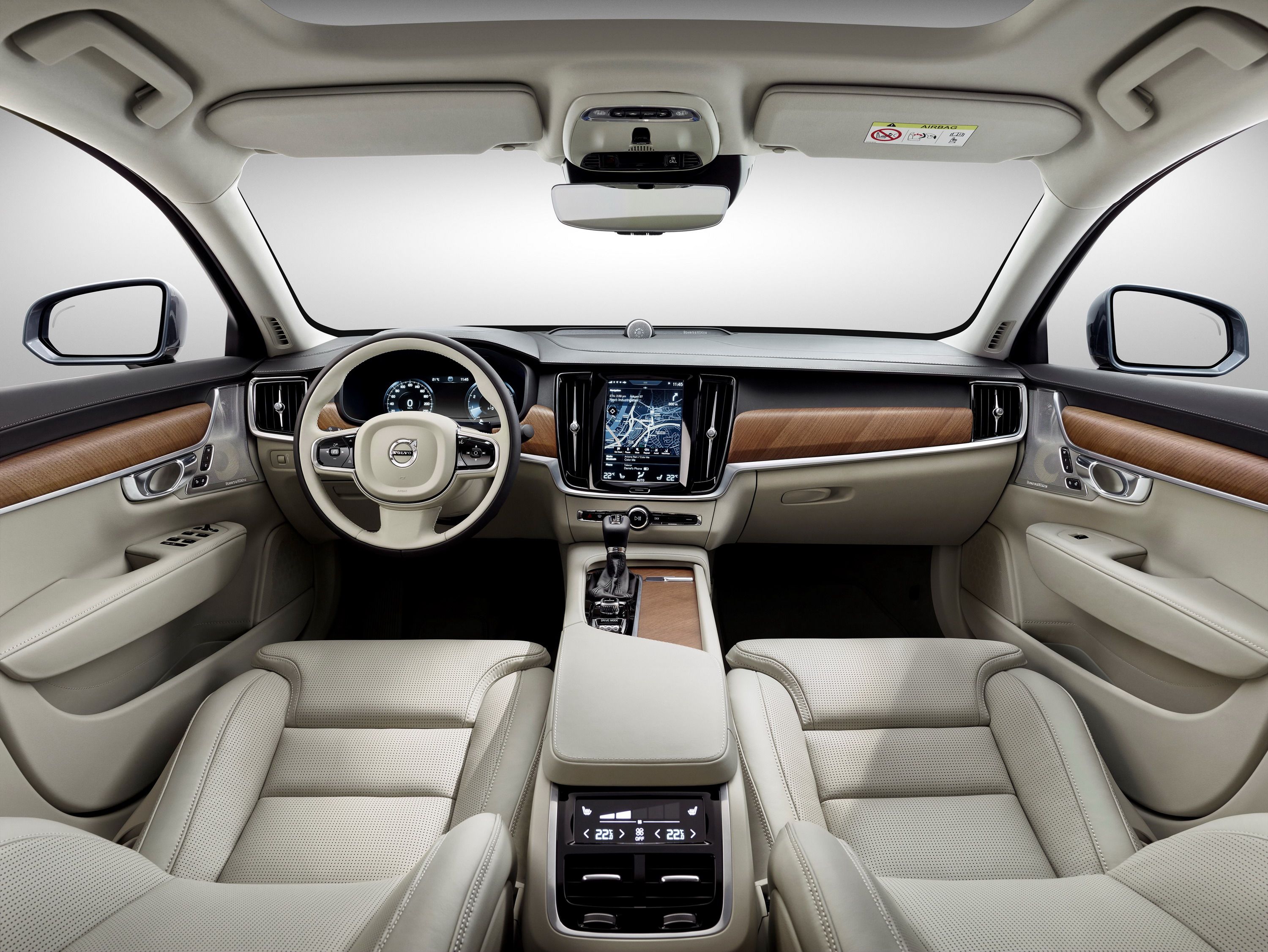 The S90 gets a luxurious cabin
