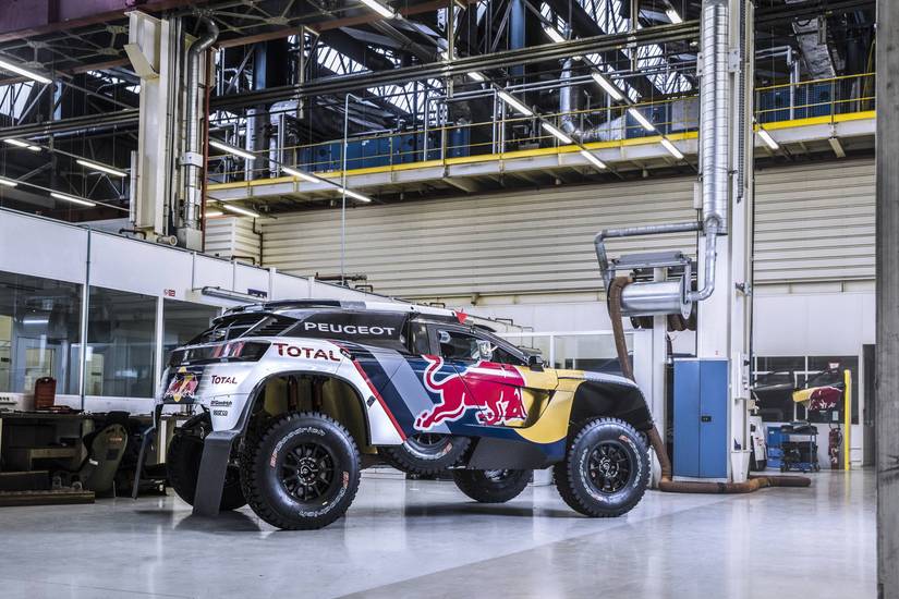 Carlos Sainz, Lucas Cruz And Their Peugeot 3008DKR Maxi Triumph On A