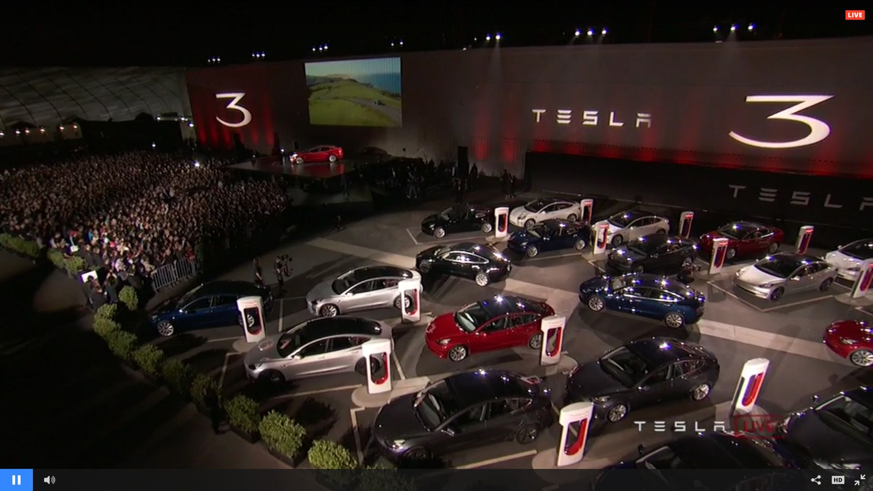 2017 First Tesla Model 3’s Handed Over In Live Streaming Party