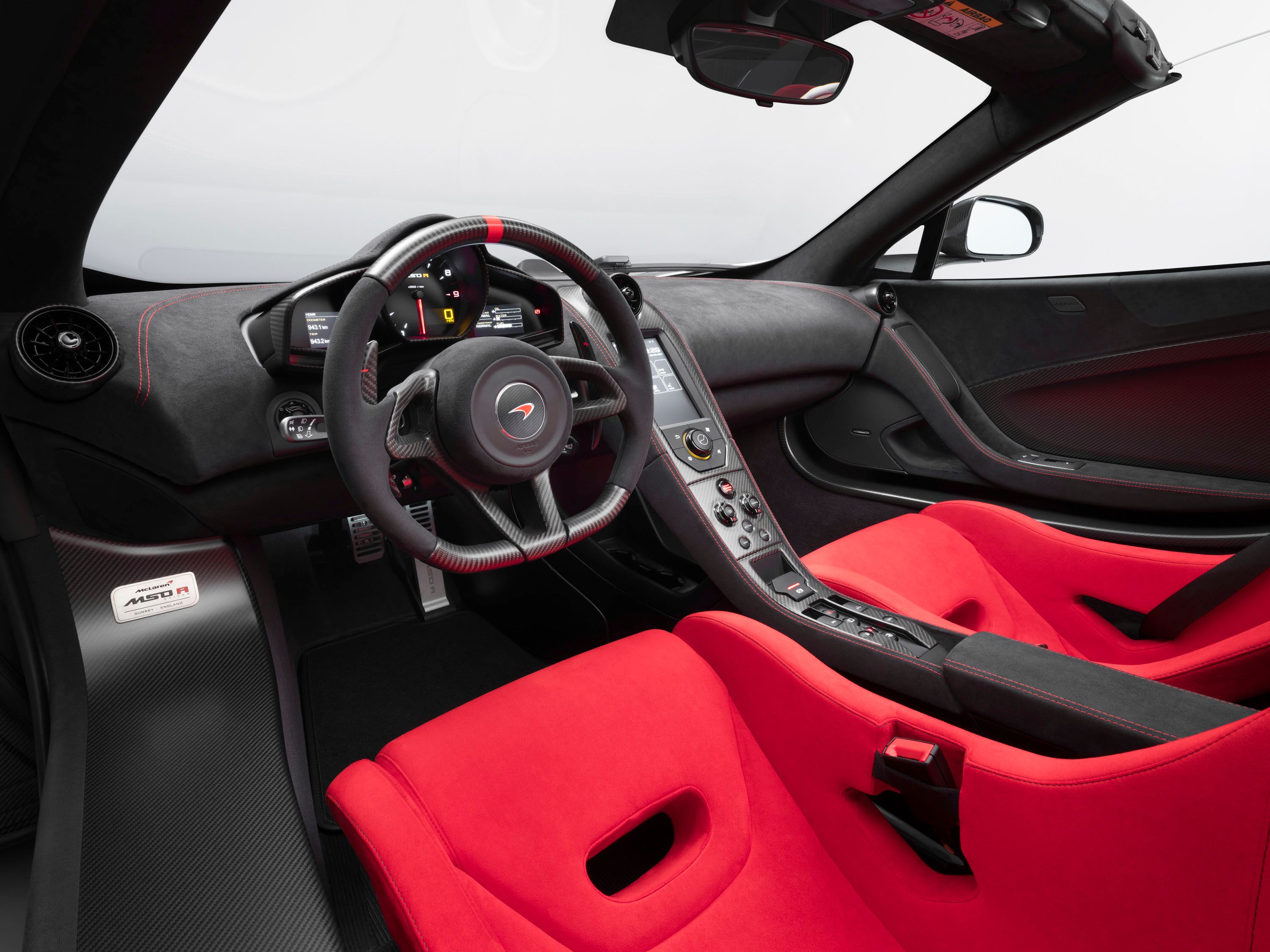 Updates continue in the interior, where MSO added black Alcantara with red stitching