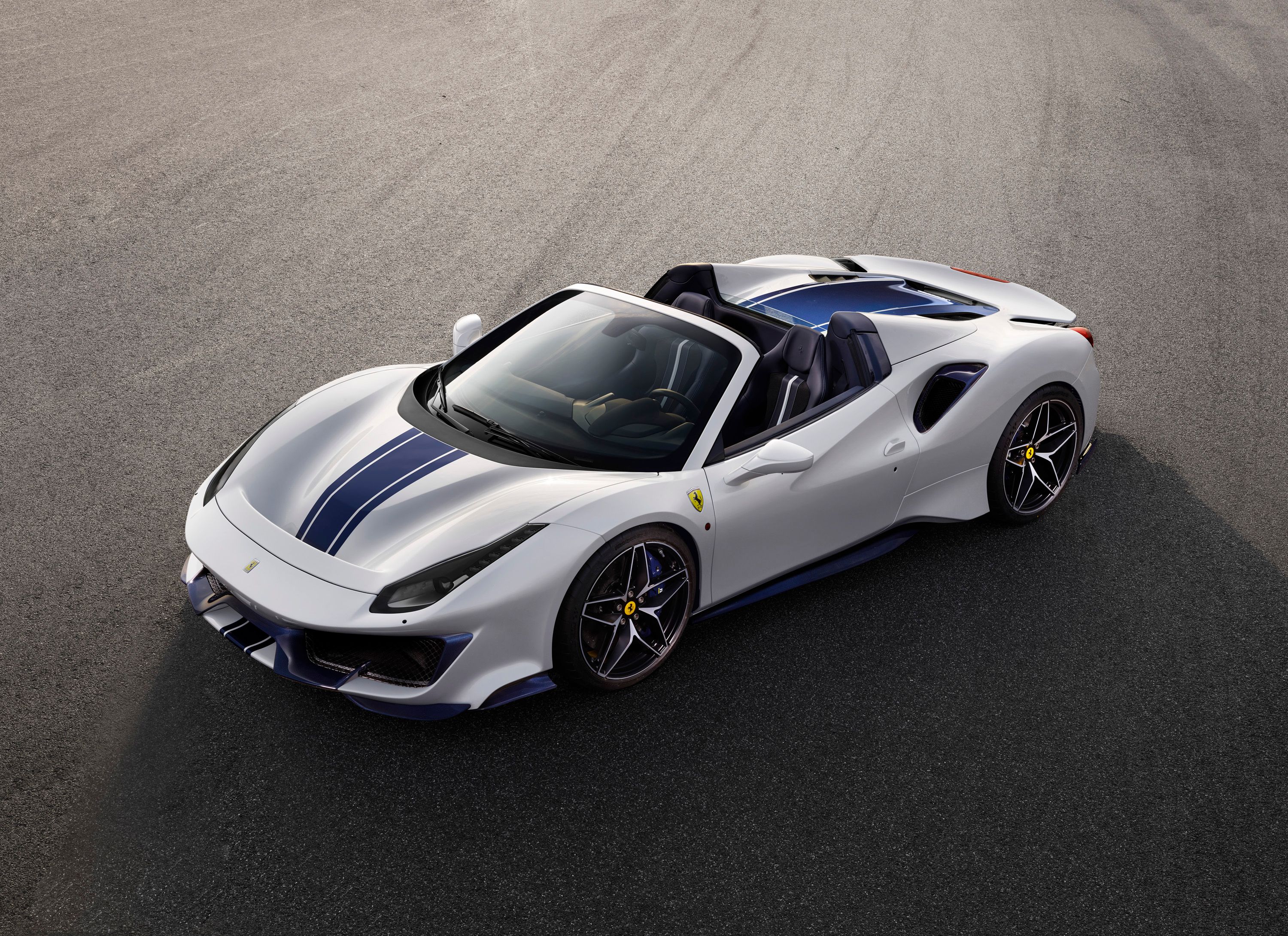 White 2019 Ferrari 488 Pista Spider