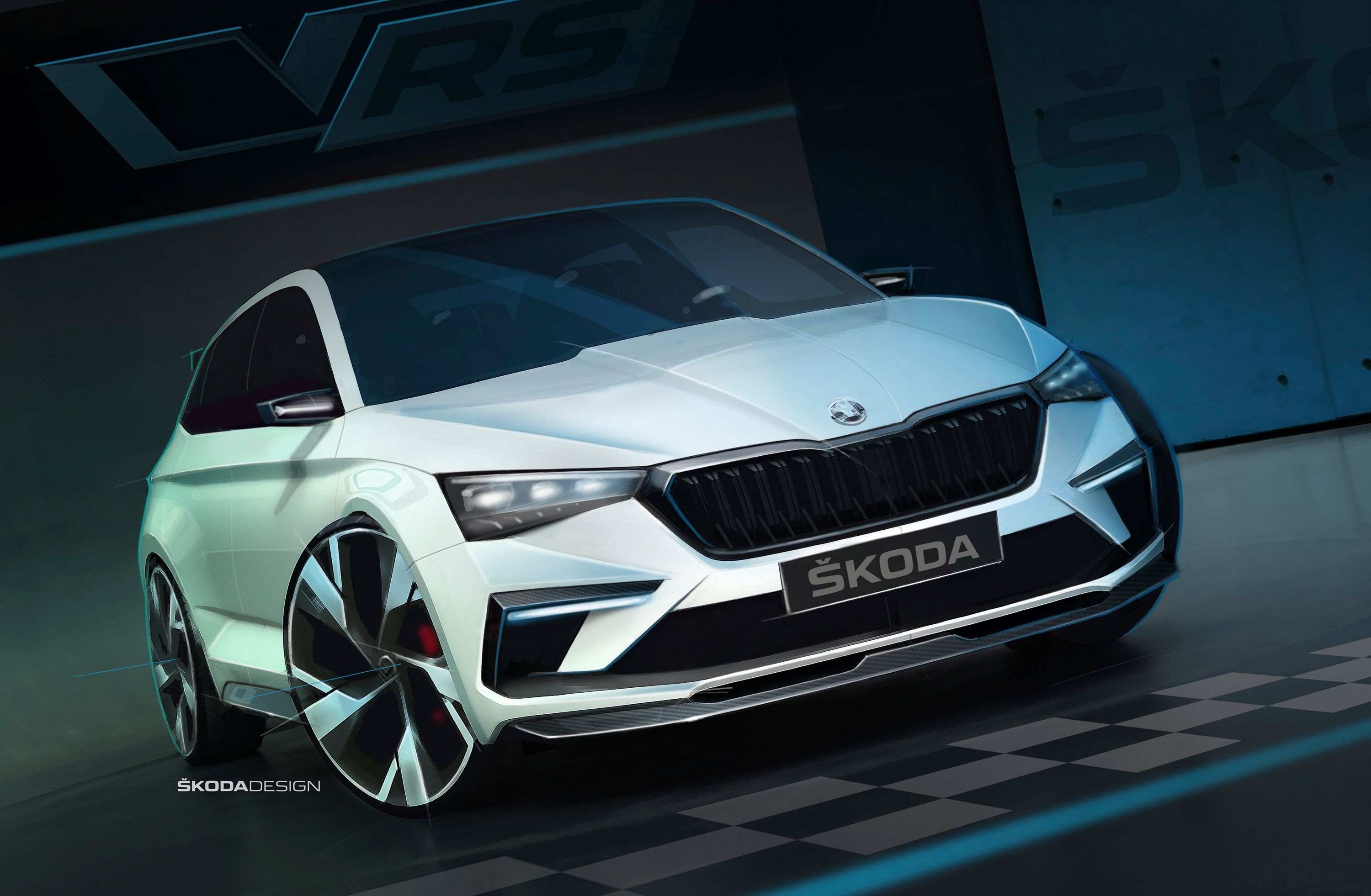 2018 Skoda Teases the 2018 Vision RS Concept Along With a Few Specifications 
