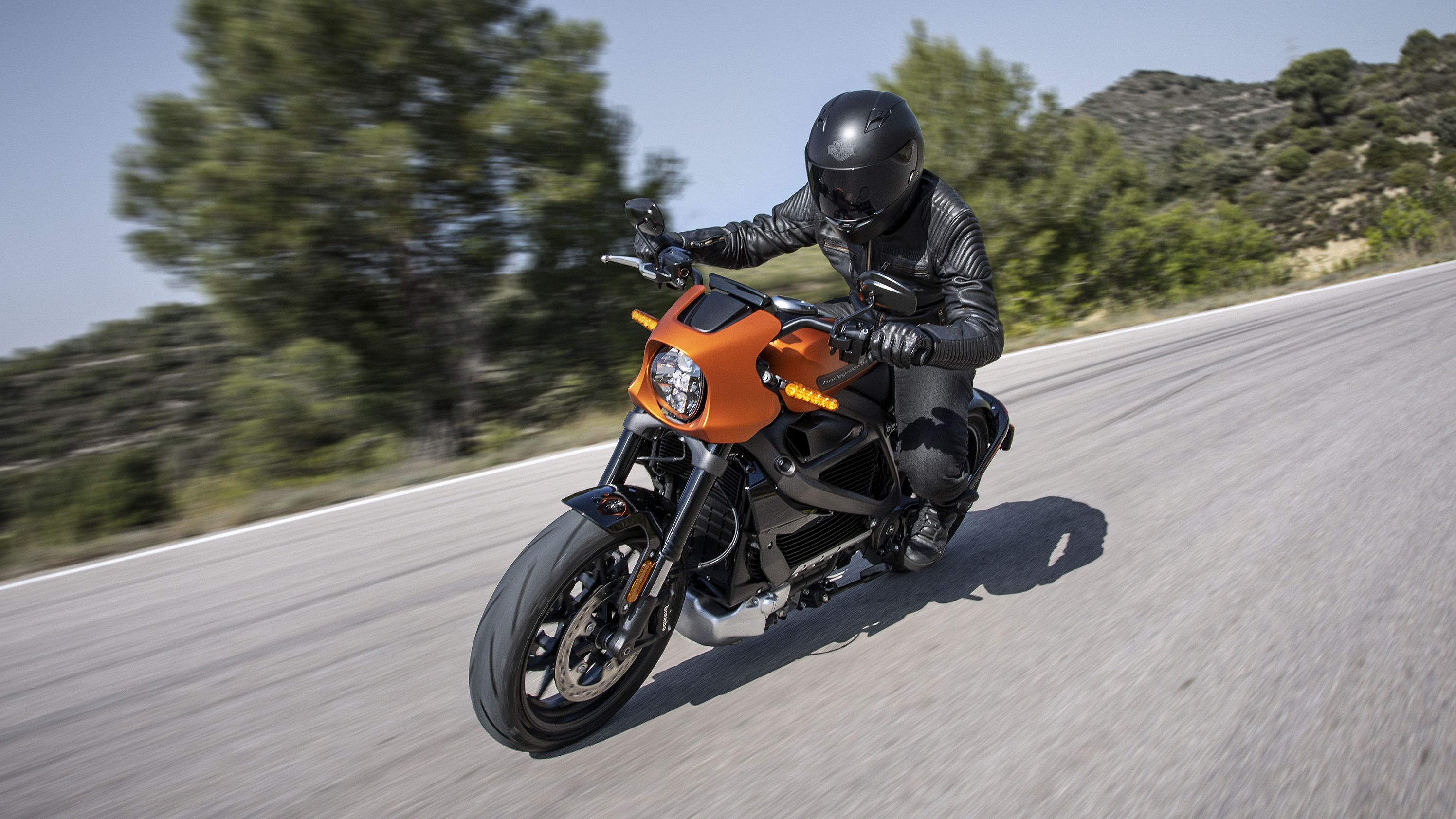 Orange and black Harley-Davidson LiveWire