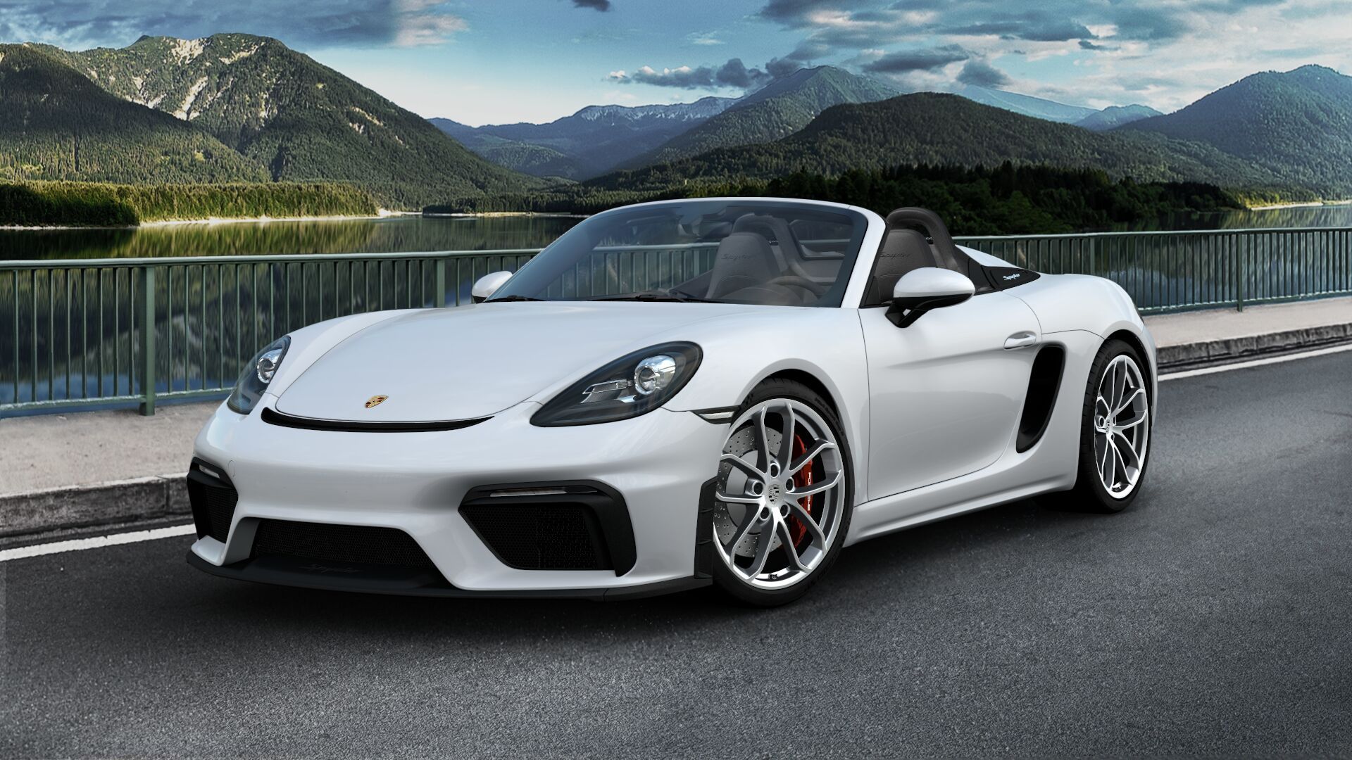 White Porsche 718 Boxter