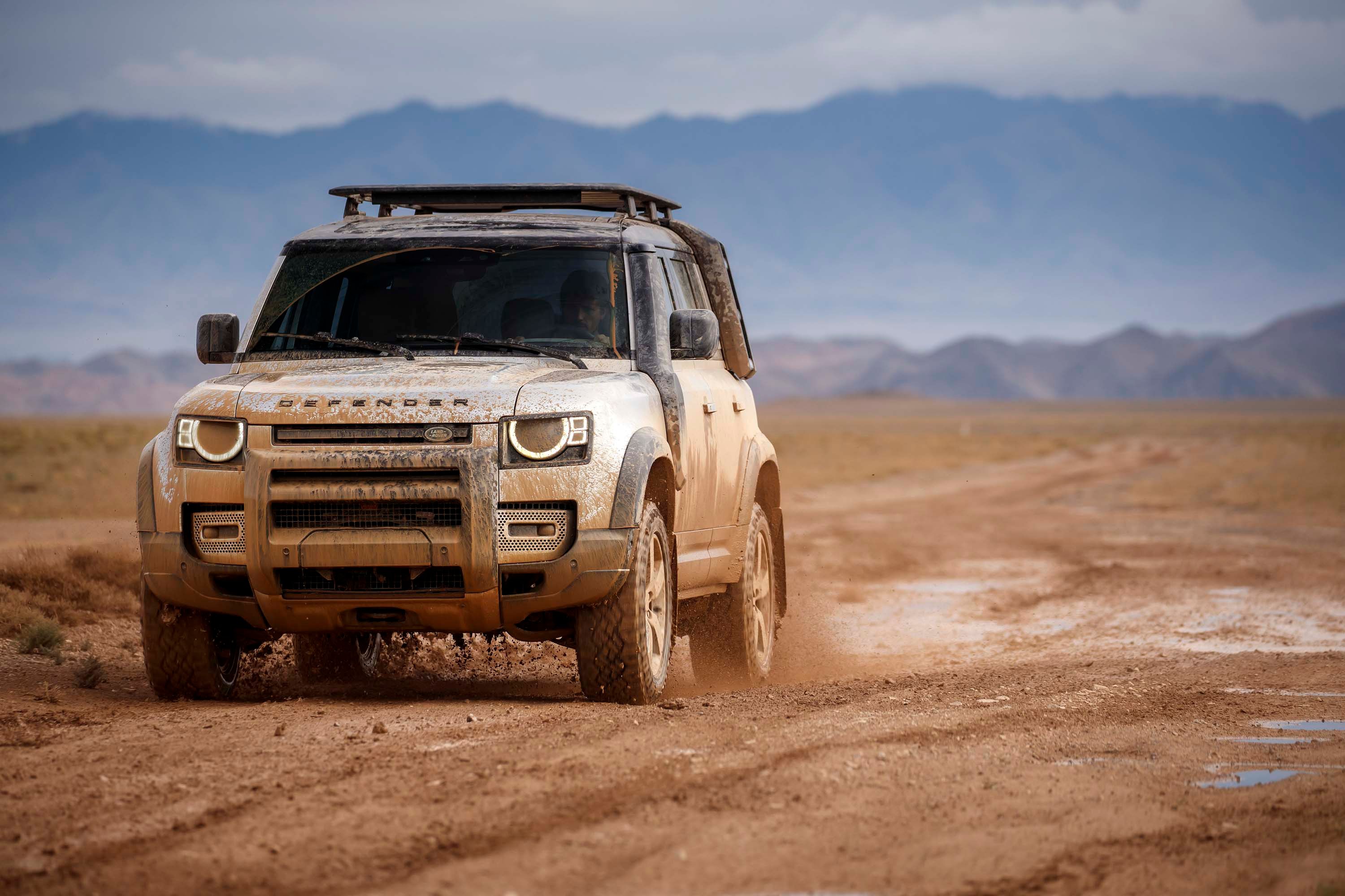 Land Rover Defender off-road driving