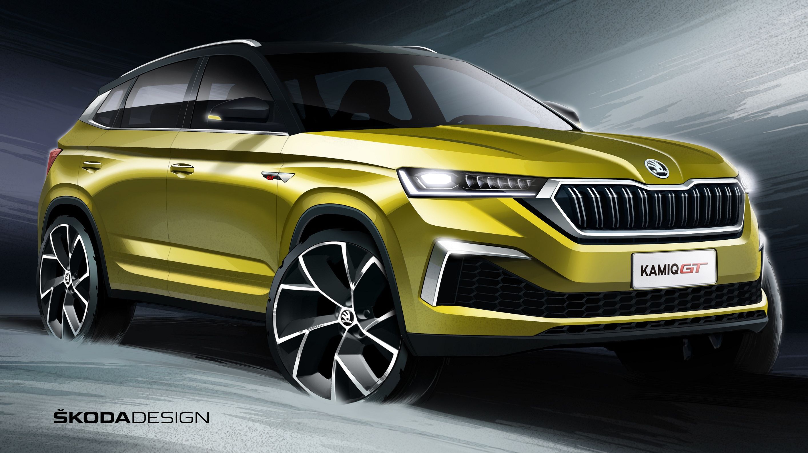 Skoda Previews Kamiq GT with Coupe-style roof and aggressive front end