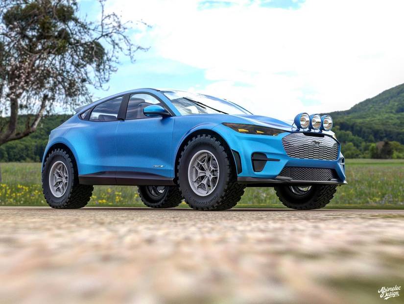 Check Out This Ford Mustang Mach-E Rendered As An Electric Rally Car
