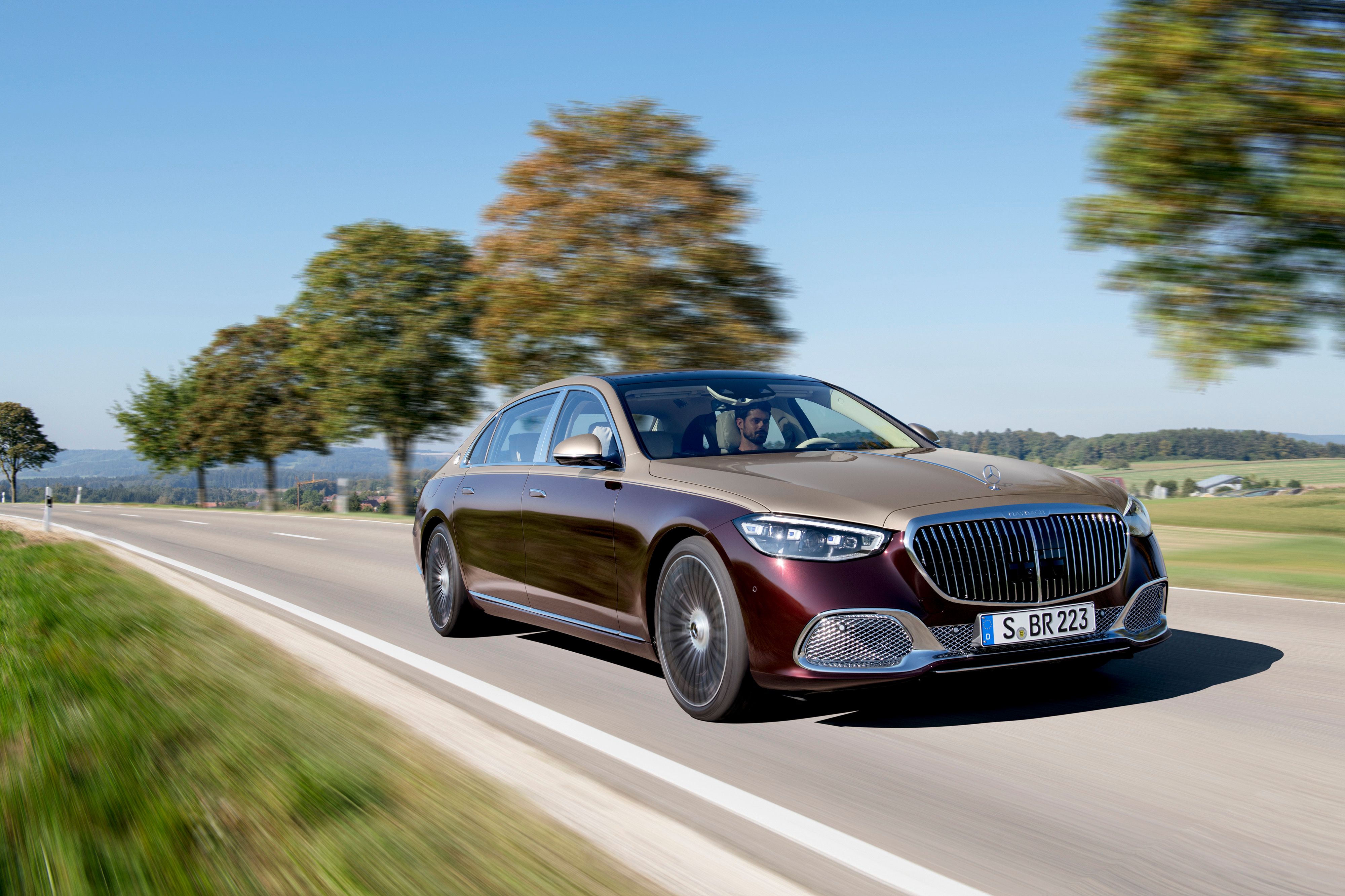 a two-tone Mercedes-Maybach S-Class