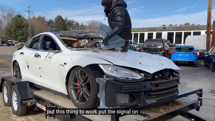 The World's First V-8-Swapped Tesla Model S Is In The Works