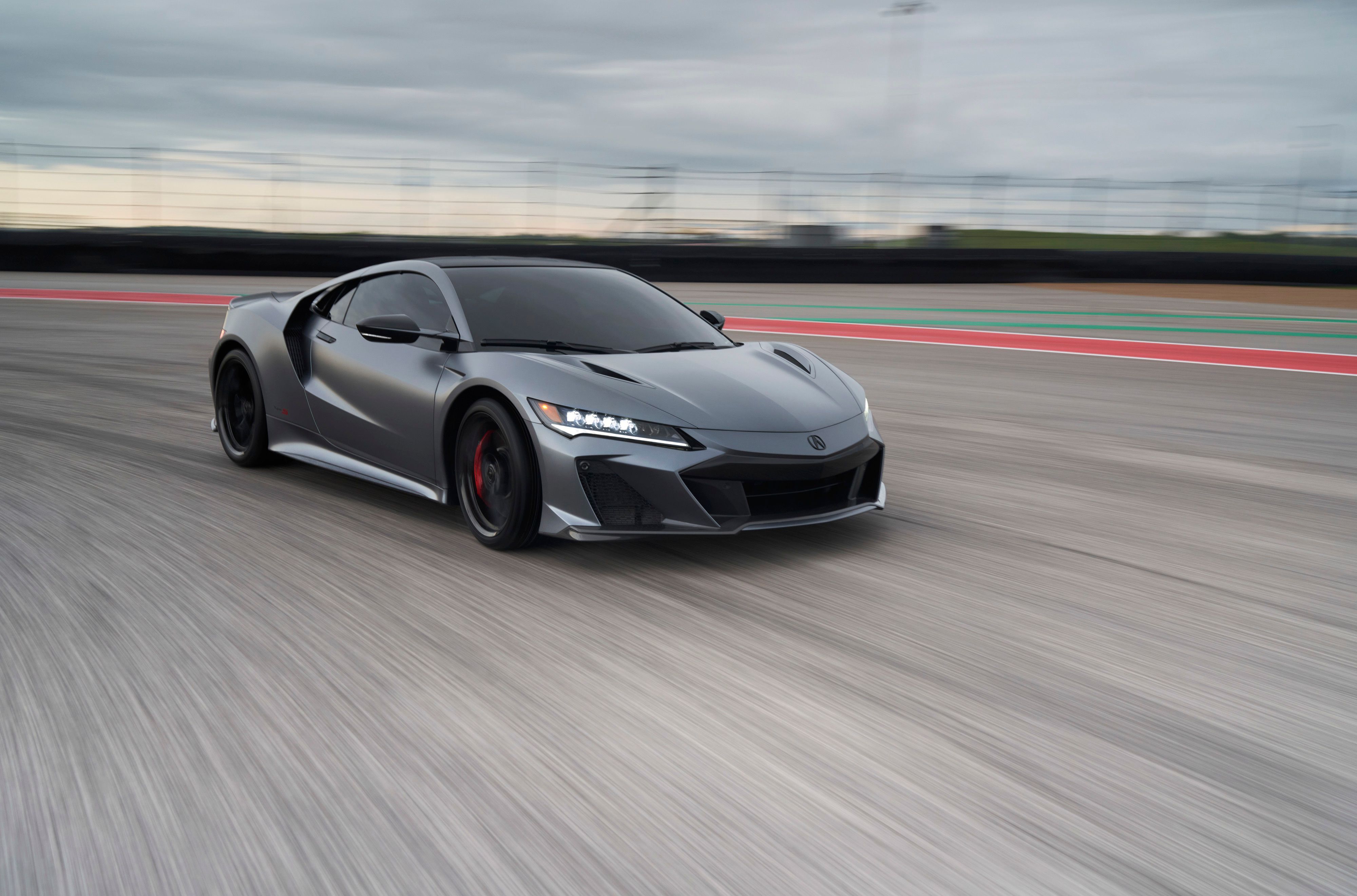 Grey 2022 Acura NSX TYpe S in motion
