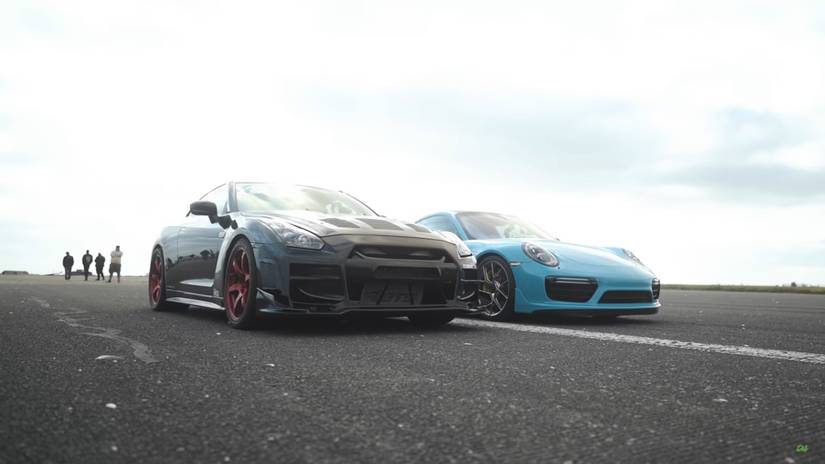 Drag Battle Of The Titans: 1570 HP Nissan GT-R Vs 1600 HP Porsche 911 ...