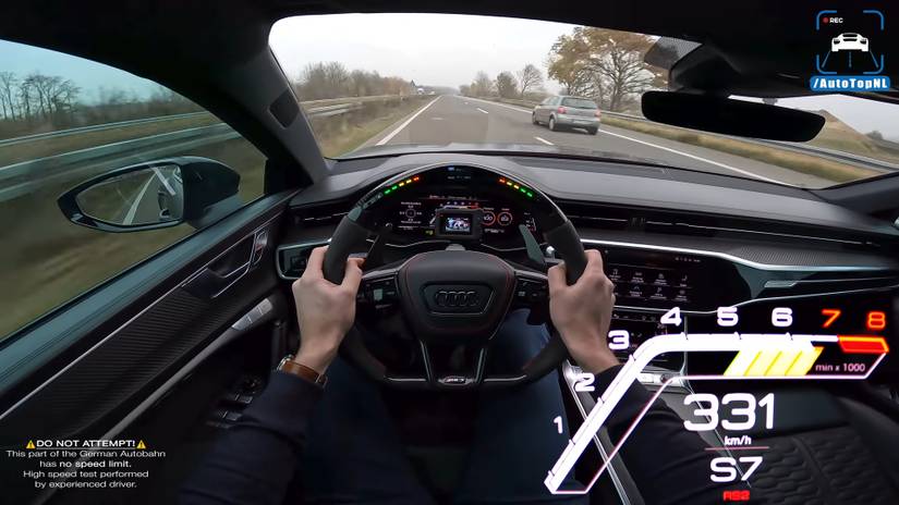 2022 Watch This 950-HP Audi RS7 Breach The 200 MPH Mark On The Autobahn ...
