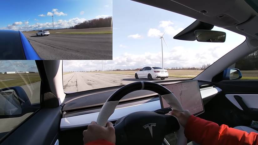 Drag Race: In A Surprising Turn Of Events, A BMW M340i Beats The Tesla ...