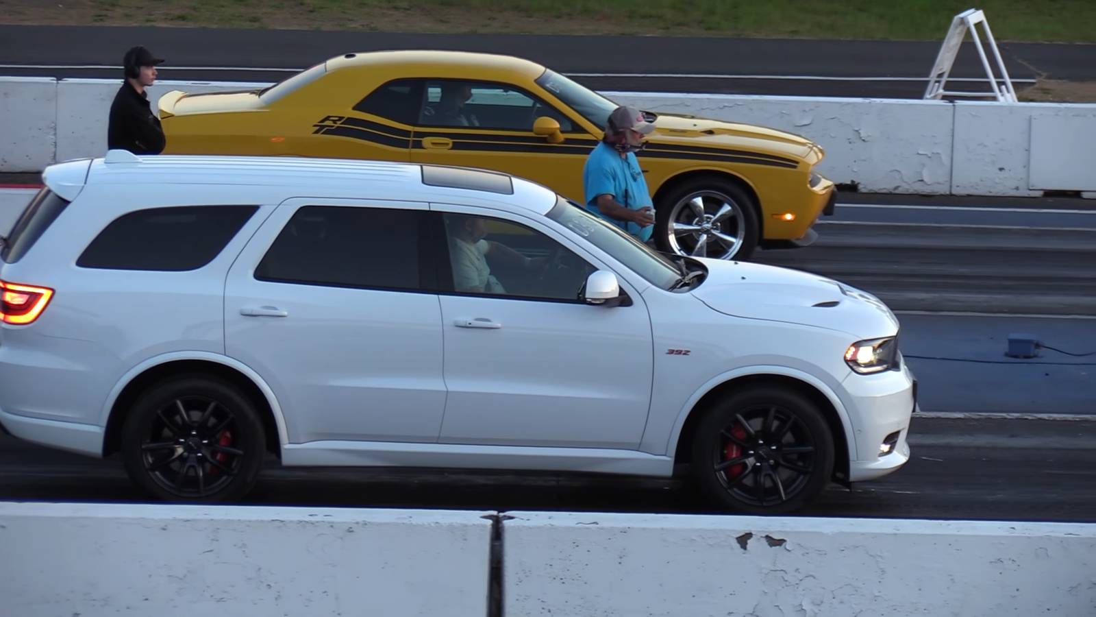 Watch A 5000+ lbs Durango SRT Give A Challenger R/T A Run For Its Money