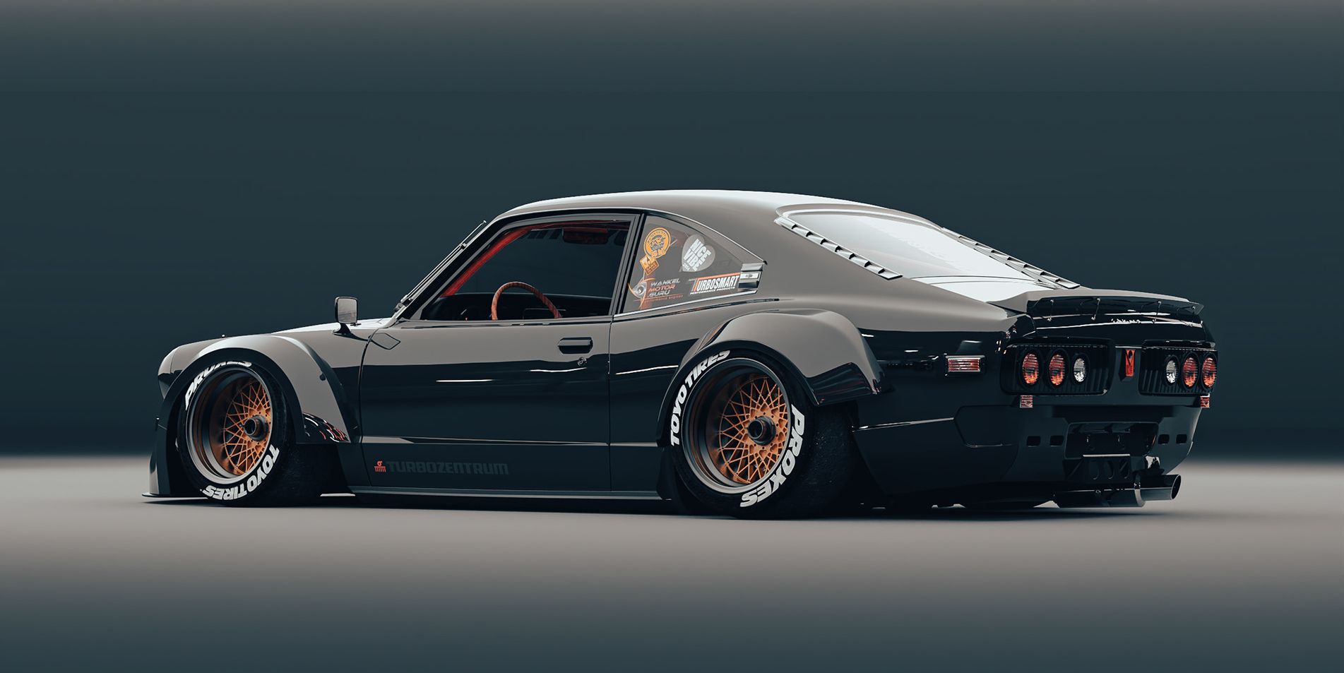 This Mazda RX-3 Widebody Concept is JDM Restomoding Done Right