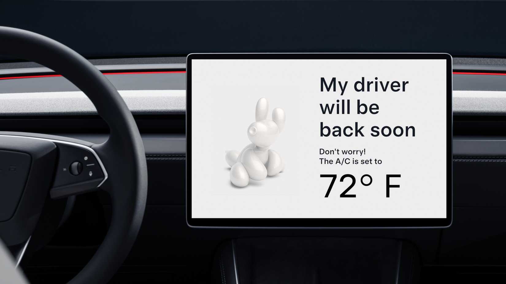 Foto do interior do Tesla Model Y 2026 mostrando a tela